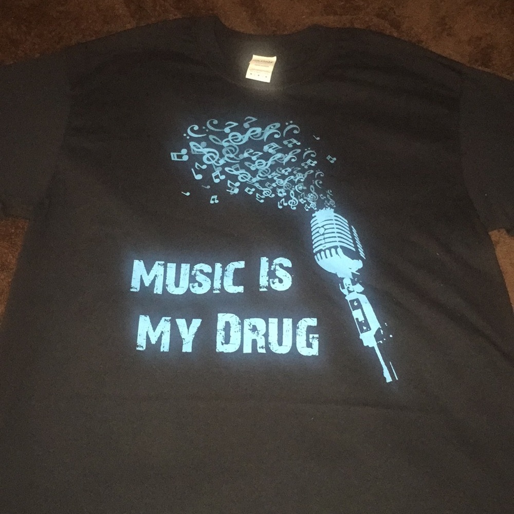 Music is my drug unisex tee